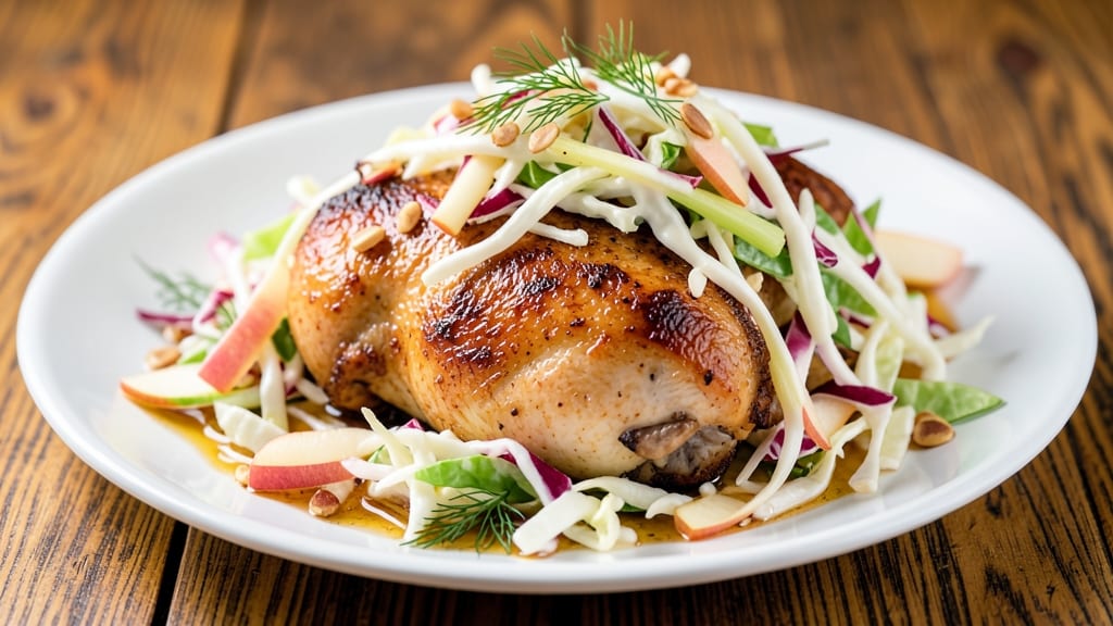 Chicken and Apple Coleslaw Recipe: Crunchy Celery and Apple Bites With Tangy Vinaigrette