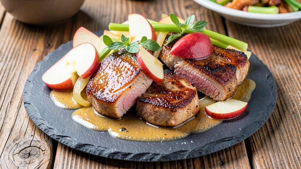 Apple Porkchops Recipe: Crispy Skin, Juicy Meat with Apple-Celery Glaze