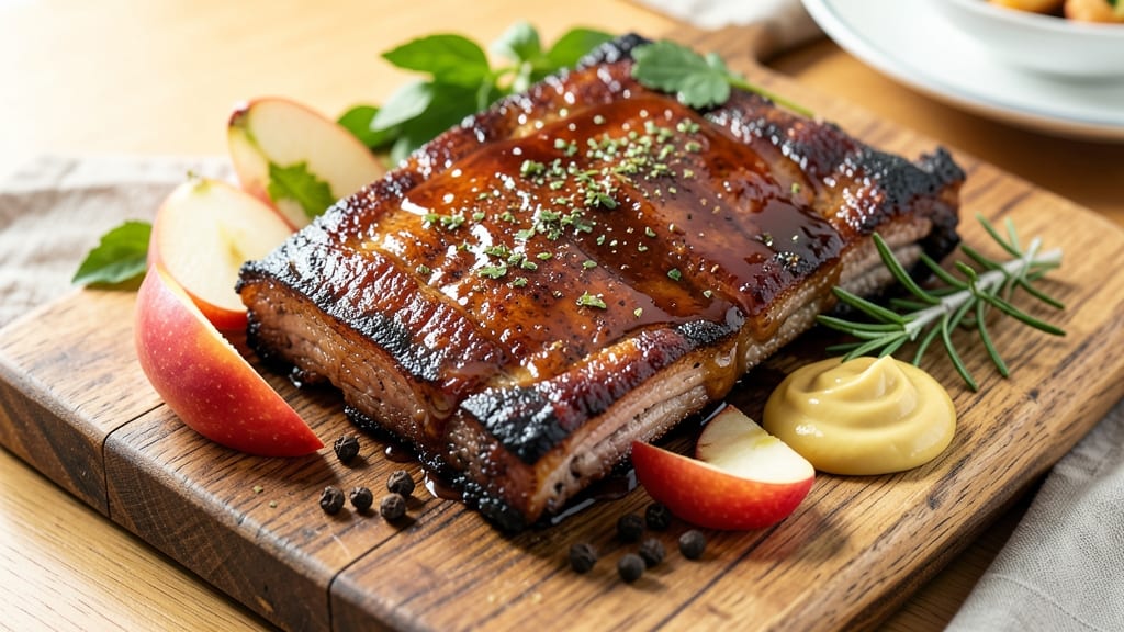 Candy Apple Glazed Ribs Recipe: Crispy-Caramelized Crunch With Celery Pepper Zing