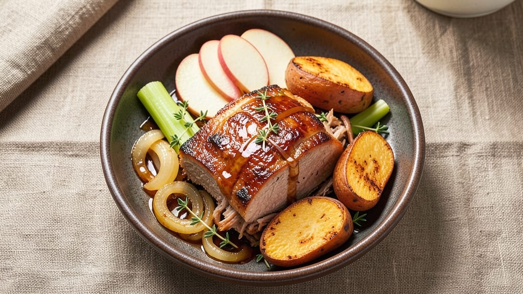 Pork Apple Sweet Potato Recipe: Slow-Braised Sweetness With Celery Crunch