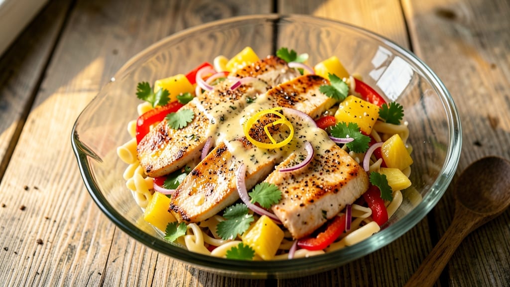 Chicken Pineapple Pasta Salad Recipe: Tropical Crunch Meets Sweet Tart Flavor