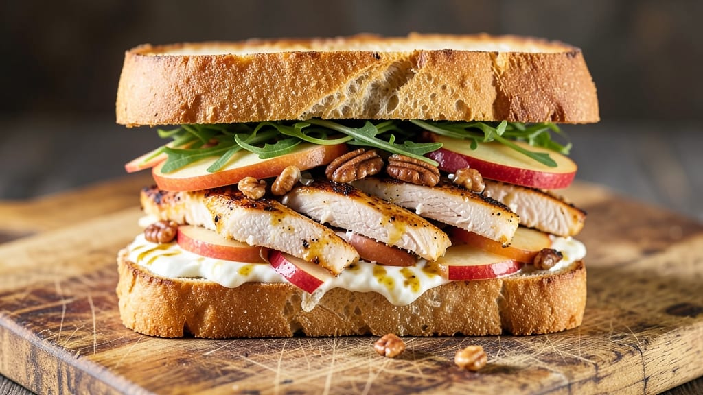 Apple Pecan Chicken Salad Sandwich Recipe: Crunchy Nut and Sweet Apple Layers