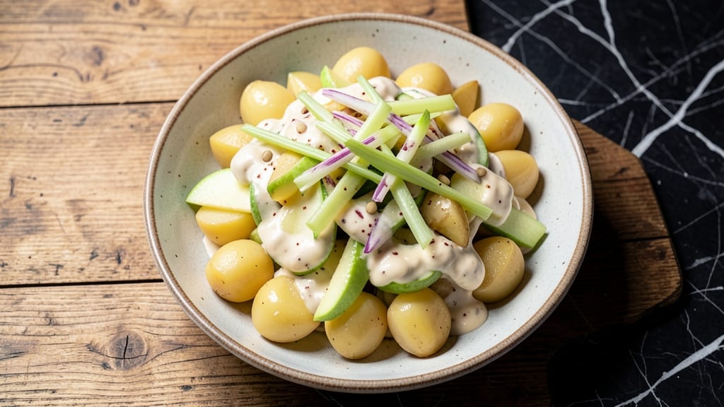 Potato Salad With Green Apples Recipe: Crisp Celery and Tart Apple Refreshment