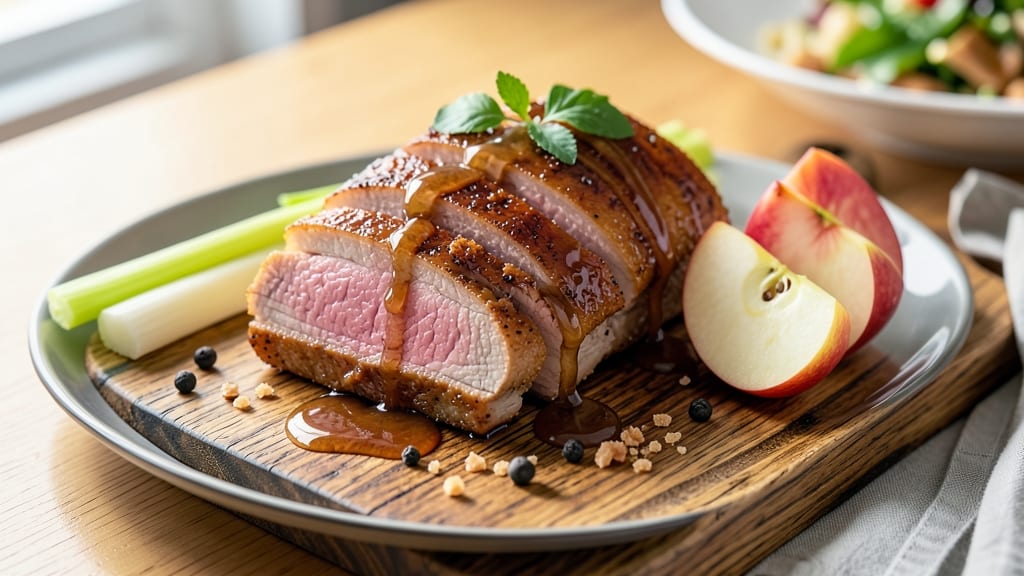 Apple Glazed Pork Roast Recipe: Celery-Pepper Crunch Meets Sticky Caramelized Bites