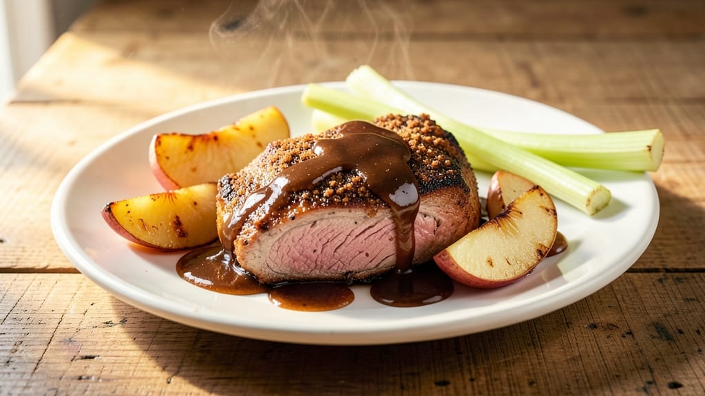 Brown Sugar Bourbon Apple Pork Chops Recipe: One-Pan Caramelized Crunch With Spiced Celery
