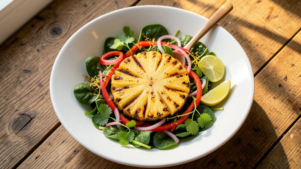 Grilled Pineapple Salad Recipe: Charred Sweetness Meets Crispy Greens