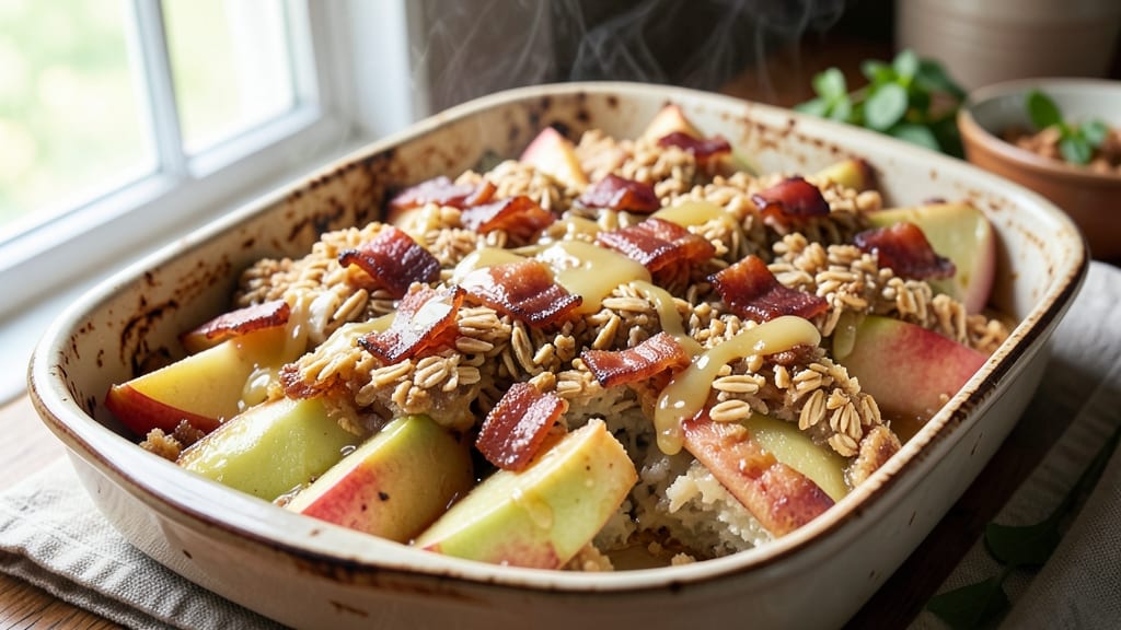 Bacon Apple Crisp Recipe: Smoky Sweet Streusel Topping with Crunchy Celery Bites