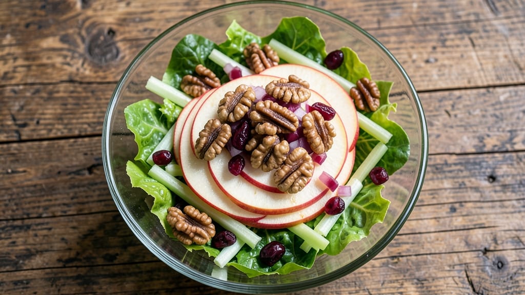 Old Chicago Apple Walnut Salad Recipe: Crisp Celery and Toasted Nut Contrast