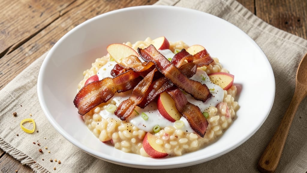Apple Bacon Risotto Recipe: Crispy Bacon Bites and Creamy Arborio Magic