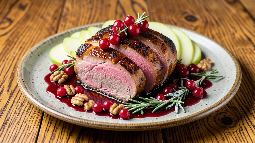 Apple Cranberry Pork Loin Recipe: Sweet-Tart Glaze That Caramelizes Edges