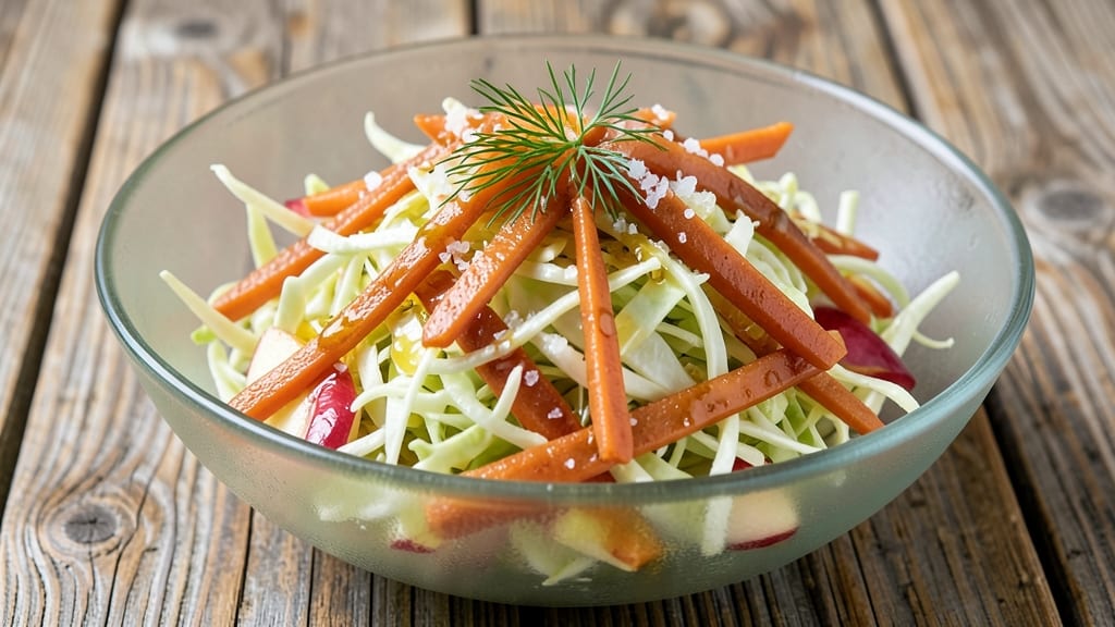 Cabbage Apple Carrot Coleslaw Recipe: Crunchy Sweetness With Vinegar-Kissed Zing