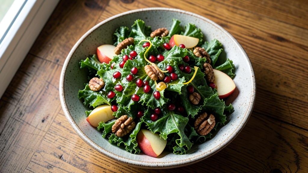 Kale Apple Pomegranate Salad Recipe: Crunchy, Sweet, and Earthy Bite-Perfect Balance