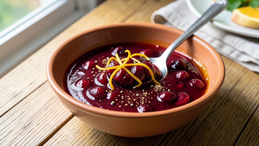 Old Fashioned Cranberry Sauce Recipe With Apple Juice: Celery Crunch and Juicy Tartness in One Pot