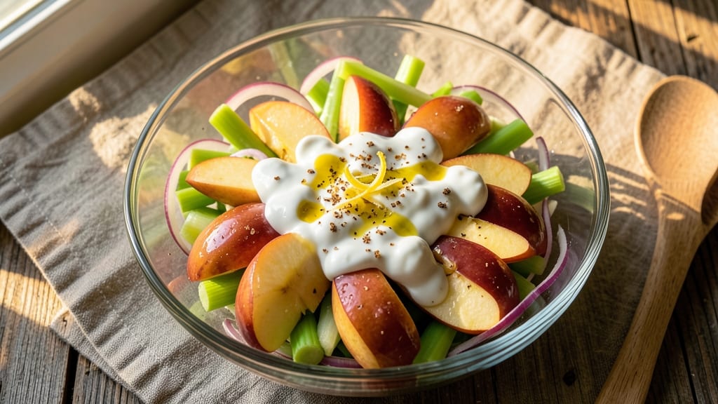 Low Fat Apple Salad Recipe: Crunchy Celery and Zesty Lime Balance