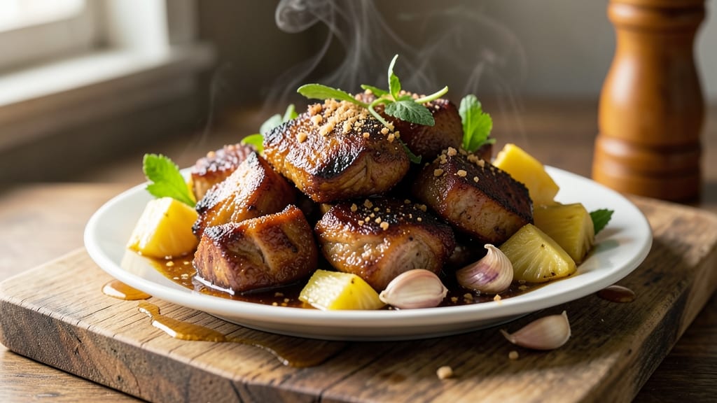 Pork Adobo With Pineapple Recipe Panlasang Pinoy: Sweet-Tart Glaze That Caramelizes Meat and Pineapple