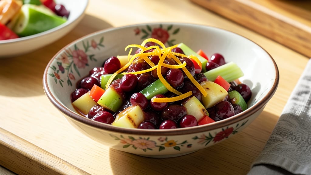 Chunky Apple Cranberry Sauce Recipe: Celery-Pepper Crunch in Every Spoonful