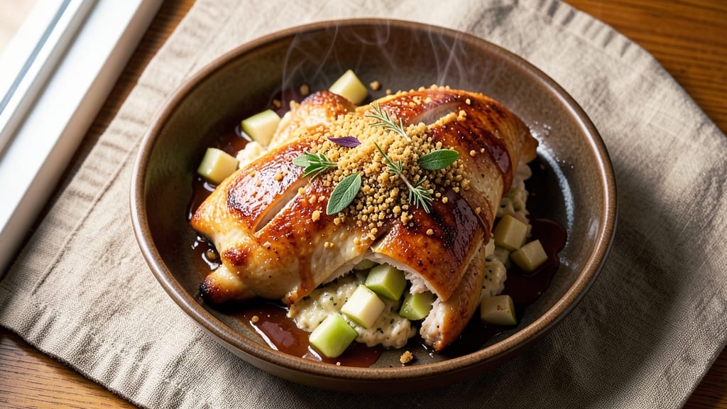 Apple Stuffed Chicken Recipe: Juicy Core With Caramelized Apple Crunch