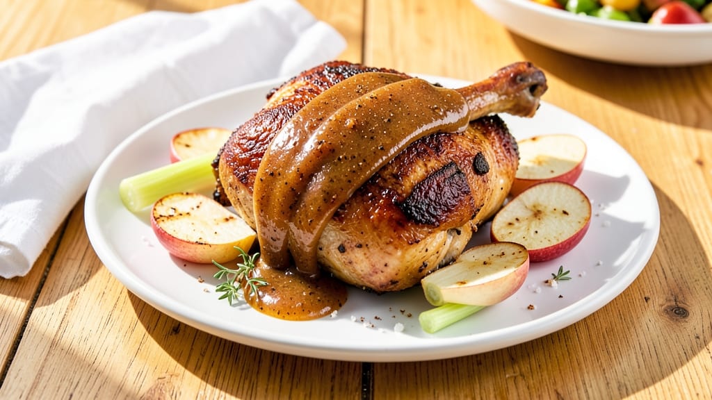 Roasted Apple Butter Chicken Recipe: Warm Spice and Celery Crunch Fusion