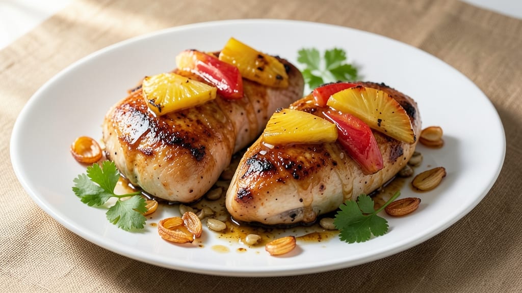 Baked Chicken Breast With Fresh Pineapple Recipe: Tropical Glaze That Caramelizes Edges