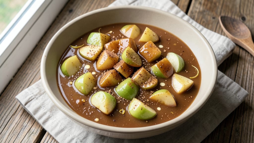Crock Pot Caramel Apple Dip Recipe: Warm Spiced Apple Fondue With Celery Crunch