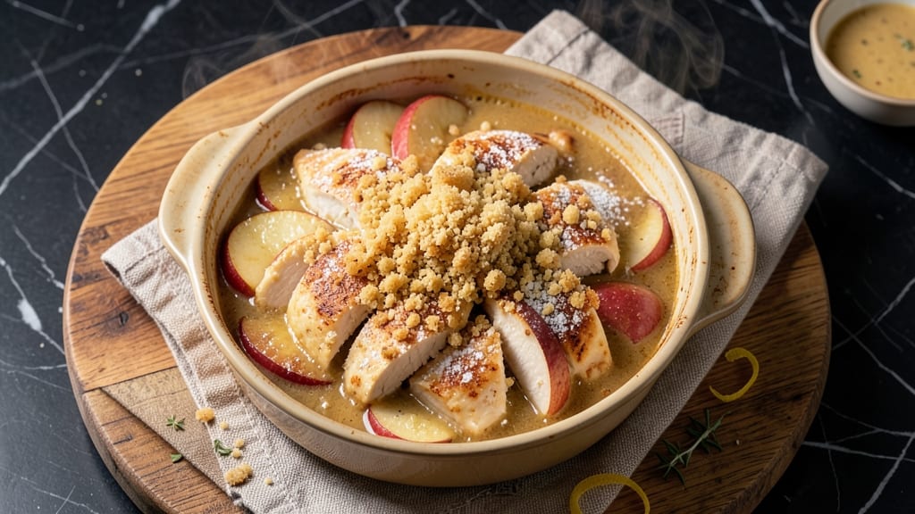 Chicken and Apple Casserole Recipe: Crispy Top and Juicy Apple-Chicken Bites