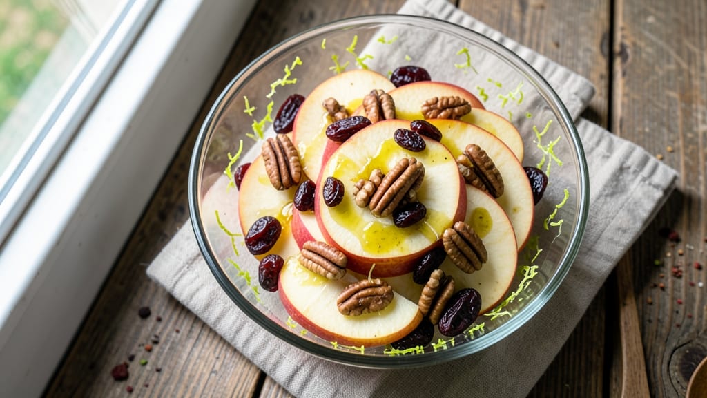 Apple Salad With Pecans and Raisins Recipe: Sweet Tart Crunch That Stays Fresh All Week