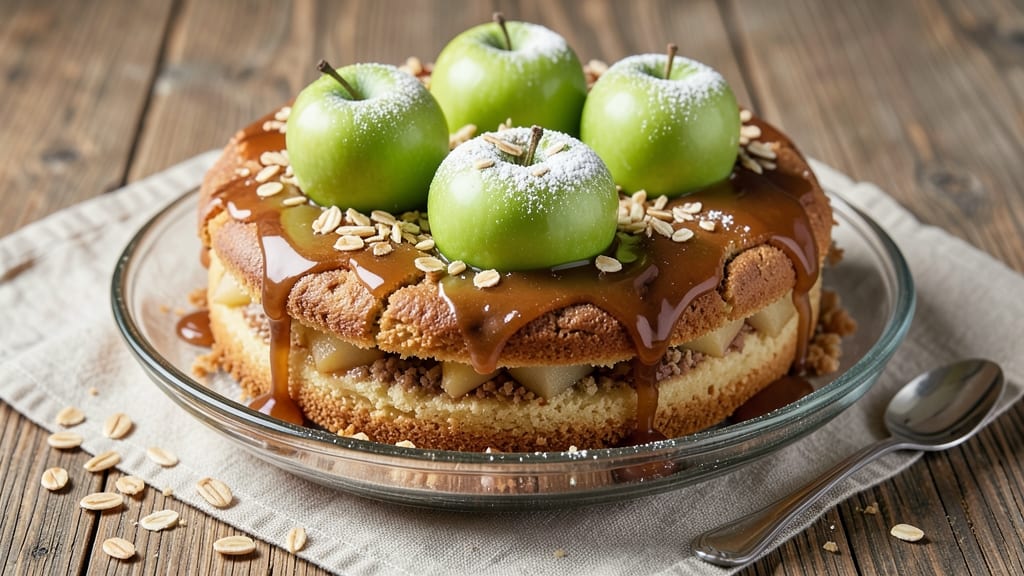 Fresh Apple Cake With Caramel Sauce Recipe: Warm Spice Streusel Hugs Moist Apple Layers
