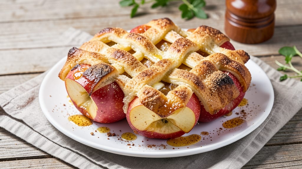 Baked Apple Breakfast Recipe: Warm Spiced Streusel Hugs Tart Apple Filling