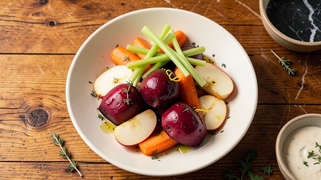 Beet Carrot Apple Salad Recipe: Earthy Sweetness With Crunchy Celery Twist