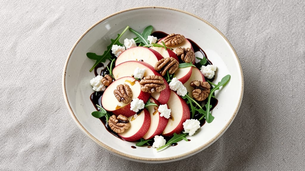 Apple Walnut Goat Cheese Salad Recipe: Crunchy Nutty Bites with Creamy Tang