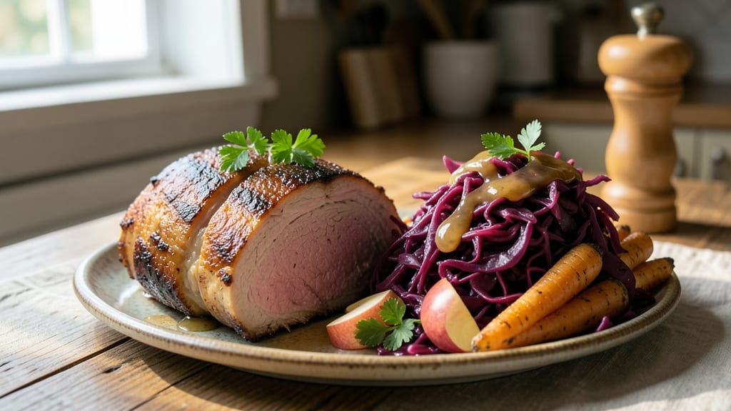 Pork With Red Cabbage And Apples Recipe: German-Inspired One-Pan Feast