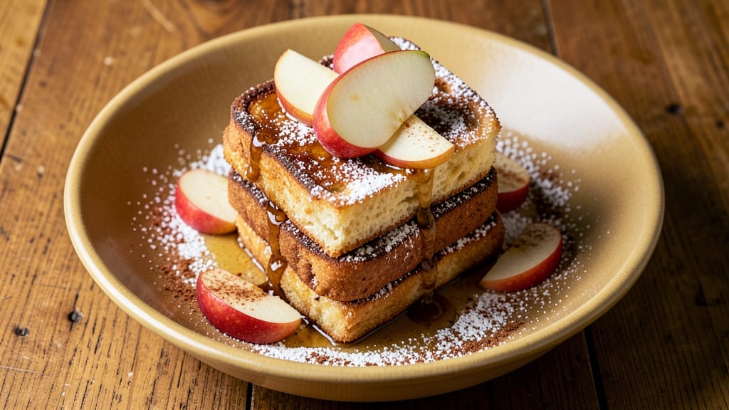 Apple Fritter Bread French Toast Recipe: Crispy Cinnamon-Crusted Stacks With Caramelized Apple Goo
