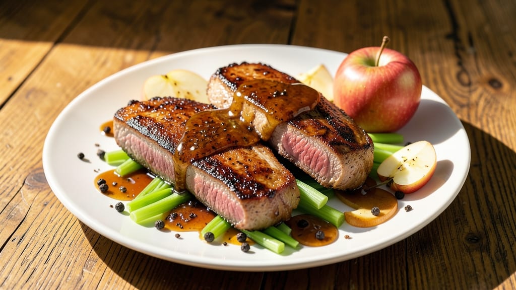 Pork Chops Apple Maple Syrup Recipe: Crispy Edges, Juicy Centers, Celery-Pepper Crunch