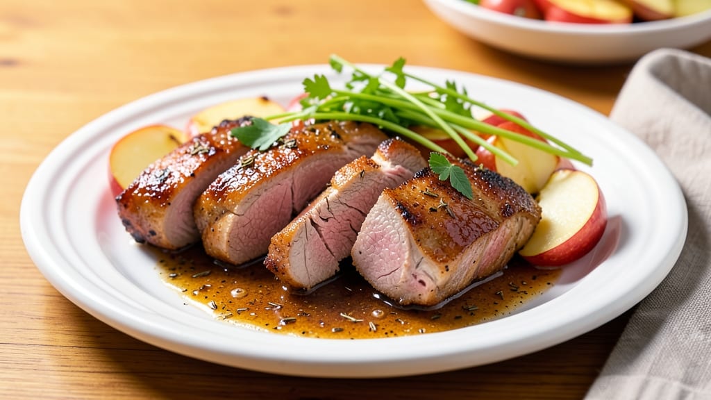 Pork Chops With Apples Recipe: Oven-Braised Sweetness and Crisp Celery Topping