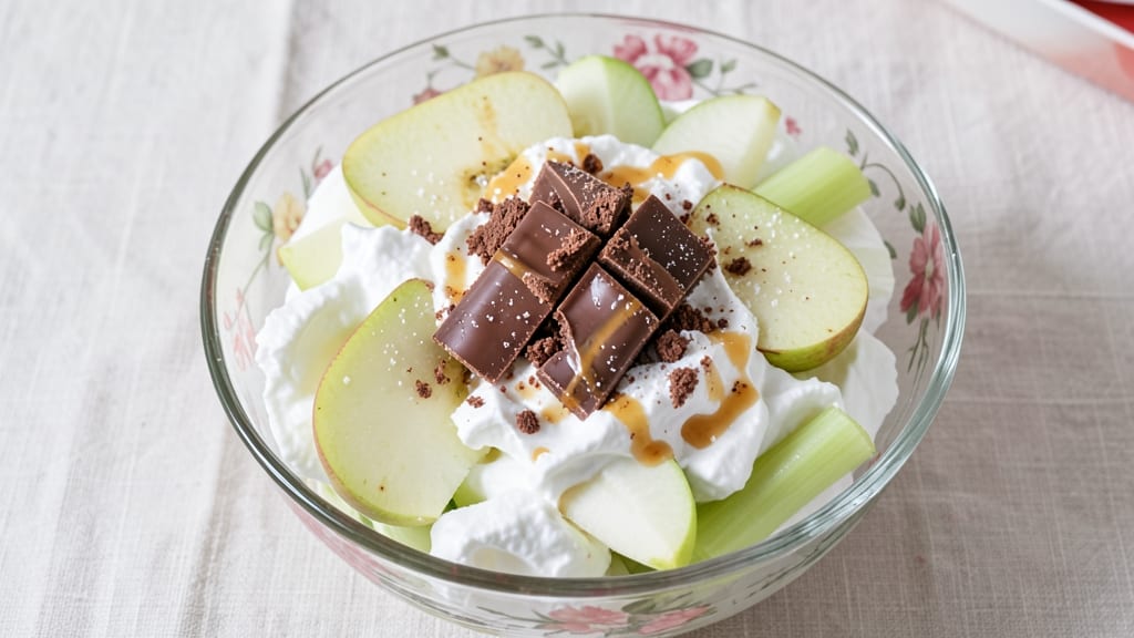 Twix Apple Fluff Salad Recipe: Crunchy Celery and Caramelized Apple Delight