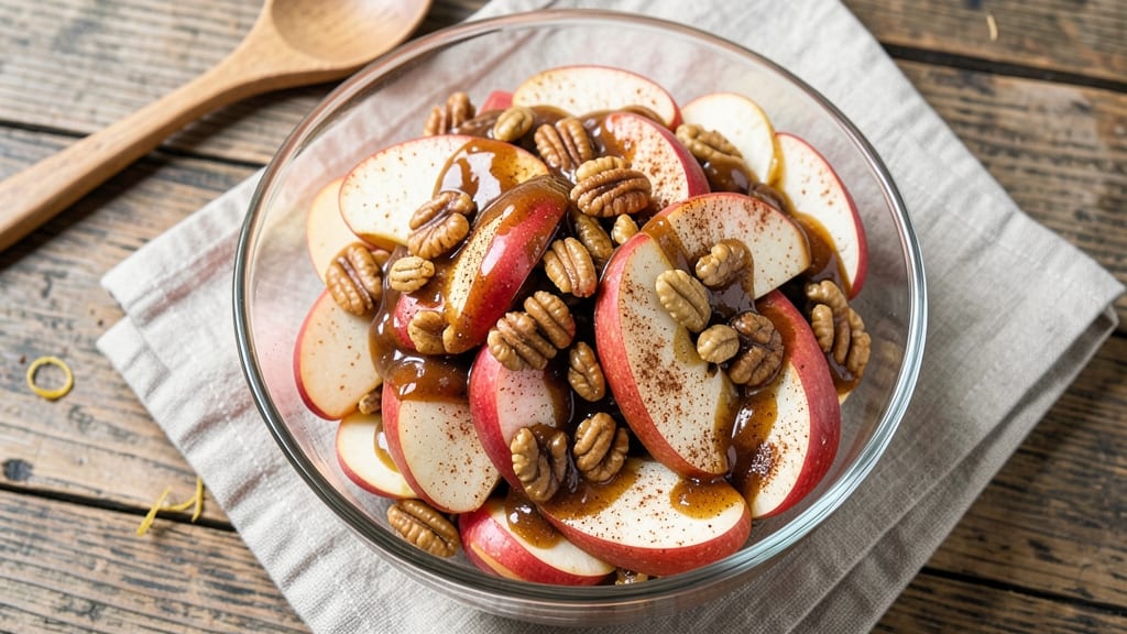 Apple Candied Pecan Salad Recipe: Warm Spiced Nuts Meet Crisp Celery Bites