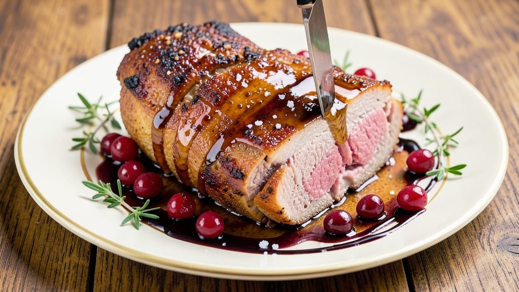 Cranberry Dijon Pork Loin Roast With Apple Cider Glaze Recipe: Balsamic-Bright Glaze That Caramelizes Edges