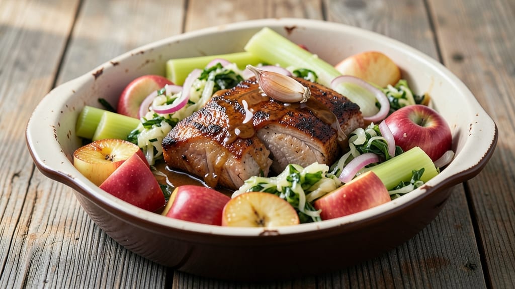 Pork Apple Sauerkraut Crock Pot Recipe: Slow-Braised Sweetness With Celery Crunch Contrast